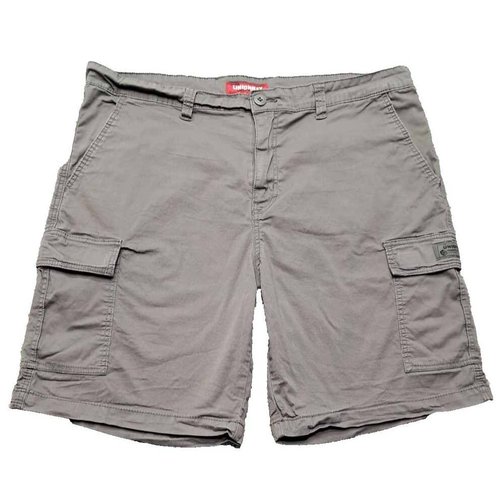 Union Bay Shorts Mens Sz 40 Khaki Dress Chino Work Stretch Pockets Cargo Office